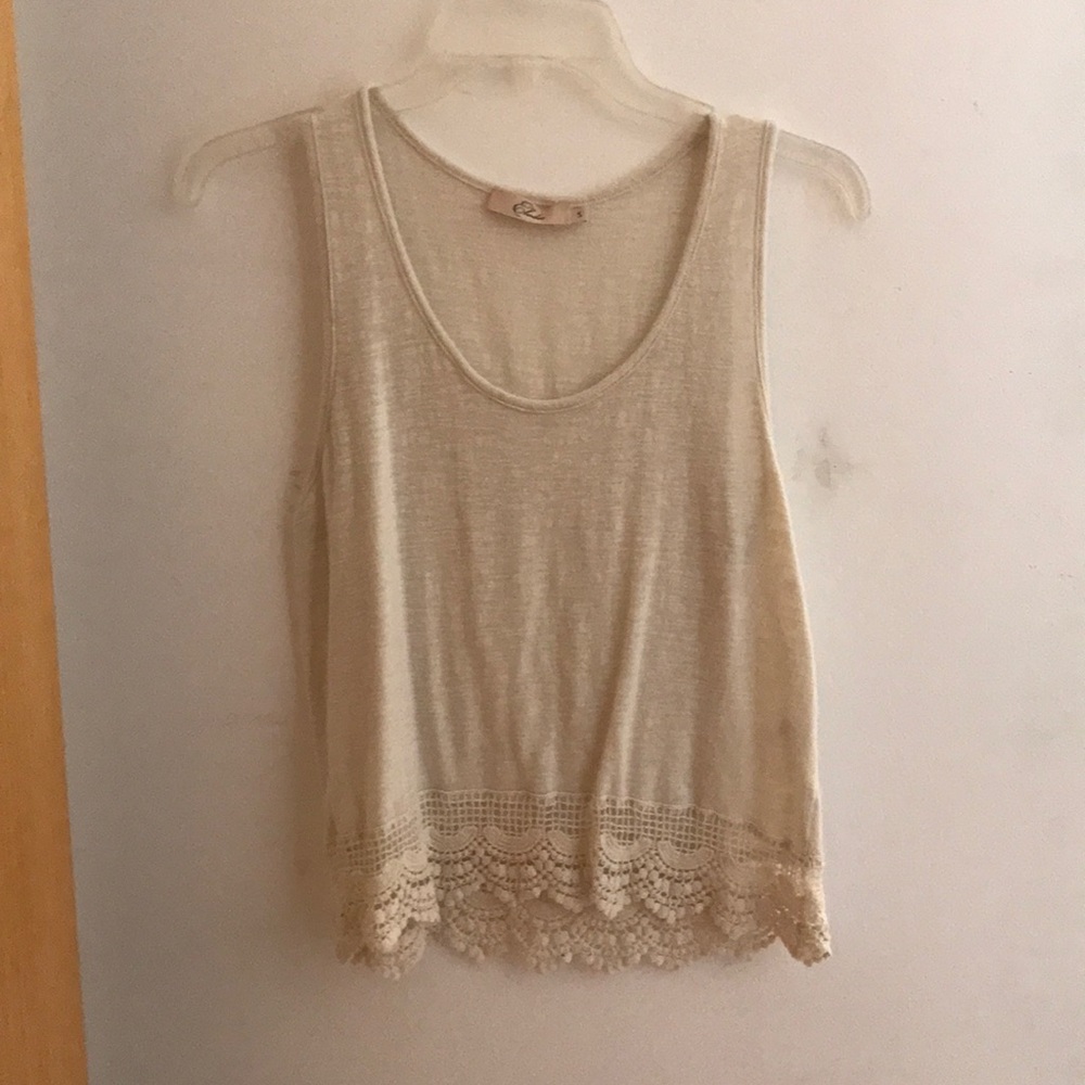 Lace trim tank